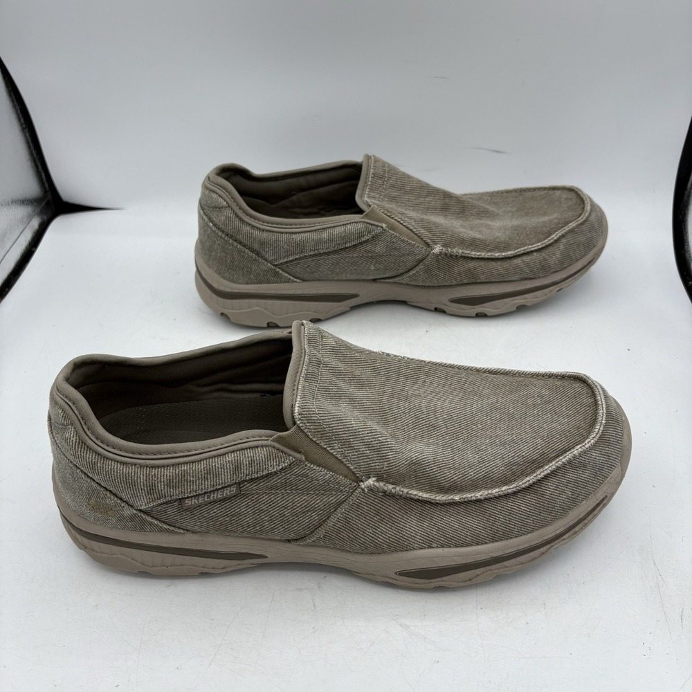 Skechers Shoes Mens Size 12 Relaxed Fit Creston Moseco Slip On Taupe - Picture 8 of 10